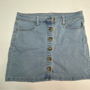 Arizona Jean Company Light Blue Denim Midi Skirt